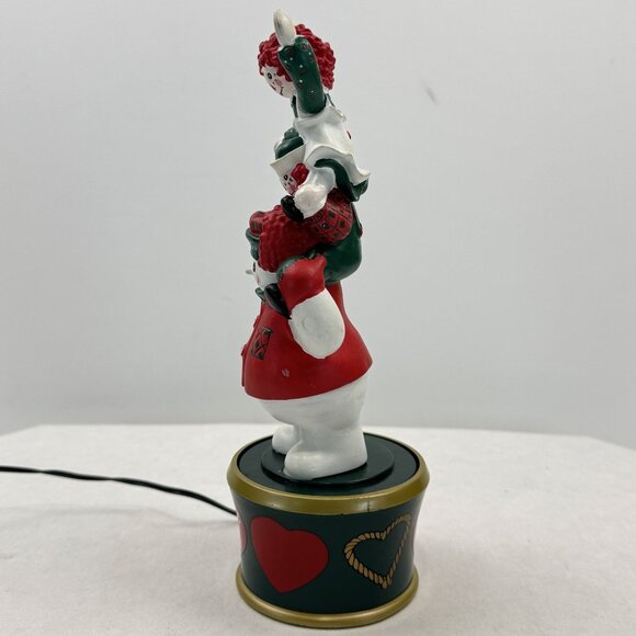 Vintage 1998 Mr Christmas Raggedy Ann & Andy Snowden Twirling Table Top Animated - Picture 3 of 13